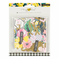 Crate Paper - Maggie Holmes Collection - Bloom - Ephemera with Glitter Accents