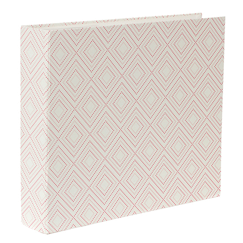 Crate Paper - Oh Darling Collection - Patterned Cloth Album - 12 x 12 D-Ring - Cream