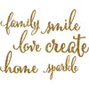 Pebbles - DIY Home Collection - Die Cut Chipboard Pieces with Glitter Accents - Words