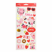 Pebbles - My Funny Valentine Collection - Cardstock Stickers - Icons