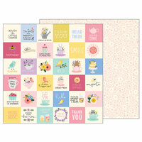 Pebbles - TeaLightful Collection - 12 x 12 Double Sided Paper - Tea Party Sentiments