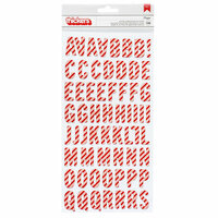 Pebbles - Cozy and Bright Collection - Christmas - Thickers - Printed Chipboard - Alphabet