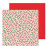 Pebbles - Merry Little Christmas Collection - 12 x 12 Double Sided Paper - Jolly Holly