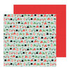 Pebbles - Merry Little Christmas Collection - 12 x 12 Double Sided Paper - Snow Friends