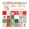 Pebbles - Merry Little Christmas Collection - 12 x 12 Paper Pad with Foil Accents
