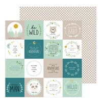 Pebbles - Peek-A-Boo You Collection - 12 x 12 Double Sided Paper - Boy - Be Wild