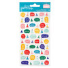 Pebbles - Happy Cake Day Collection - Puffy Stickers - Semi Glossy