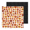 Pebbles - Spoooky Collection - 12 x 12 Double Sided Paper - Pumpkin Carving