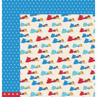 American Crafts - Pebbles - Party with Amy Locurto - 12 x 12 Double Sided Paper - SuperKid