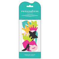 American Crafts - Teen Collection - Chipboard Pieces - Friends House - Glitter Teen, CLEARANCE