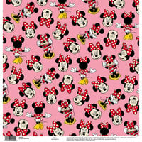 EK Success - Disney Collection - 12 x 12 Single Sided Paper - Minnie Pink