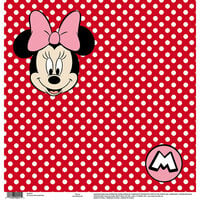 EK Success - Disney Collection - 12 x 12 Single Sided Paper - Minnie Red Dots