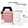 Heidi Swapp - Memorydex - Holder - Blush Rolodex Spinner - Hole Punch, Die Set and Clear Silicone Stoppers Bundle