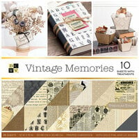 Die Cuts with a View - Vintage Memories Collection - Foil and Gloss Paper Stack - 12 x 12