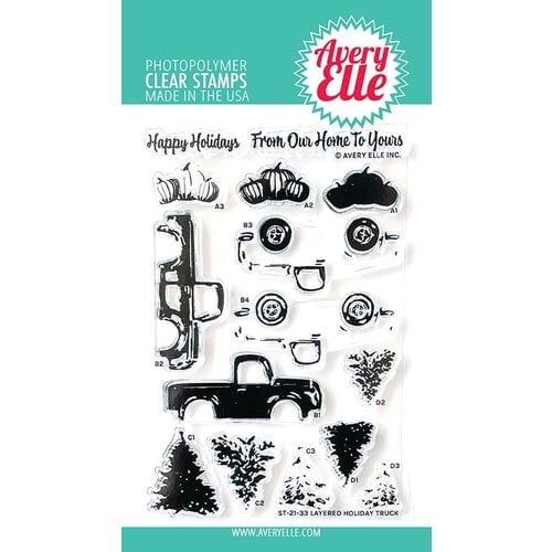 Avery Elle - Christmas - Clear Photopolymer Stamps - Layered