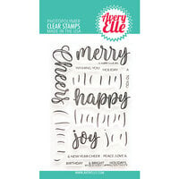 Avery Elle - Christmas - Clear Photopolymer Stamps - Script Layered Sentiments