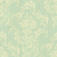 Anna Griffin - Cecile Collection - 12 x 12 Flocked Paper - Green Striae, CLEARANCE