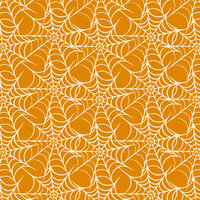 Anna Griffin - Esmerelda Collection - Halloween - 12 x 12 Paper - Orange Webbing