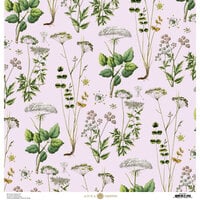 Anna Griffin - 12 x 12 Cardstock - Long Stem Botanical - Lavender