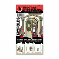 Art Impressions - Mini TryFolds Collection - Die and Clear Photopolymer Stamp Set - Magical Christmas