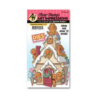 Art Impressions - Cubbies Collection - Christmas - Die and Clear Photopolymer Stamp Set - Gingerbread