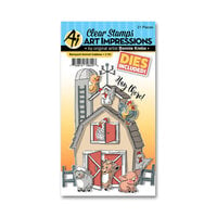 Art Impressions - Cubbies Collection - Die and Clear Photopolymer Stamp Set - Barnyard Animal