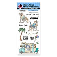 Art Impressions - Work and Play Collection - Clear Photopolymer Stamps - Happy Trails