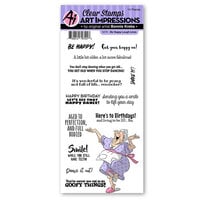 Art Impressions - Laugh Lines Collection - Clear Photopolymer Stamps - Be Happy