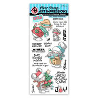 Art Impressions - Die and Clear Photopolymer Stamp Set - Chubby Snowmen