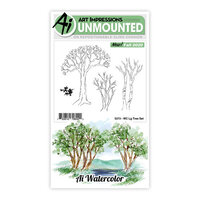 Art Impressions - Watercolor Collection - Unmounted Rubber Stamp Set - Large Tree
