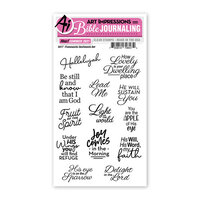 Art Impressions - Bible Journaling Collection - Clear Photopolymer Stamps - Frameworks Sentiments