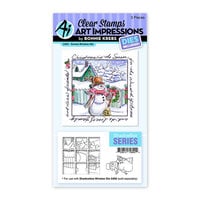 Art Impressions - Windows to the World Collection - Die and Clear Photopolymer Stamp Set - Shadow Box Series - Snowy Window