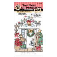 Art Impressions - Front Porch Collection - Die and Clear Photopolymer Stamp Set - Christmas