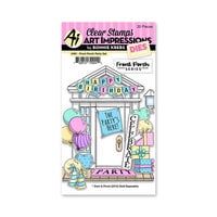 Art Impressions - Front Porch Collection - Die and Clear Photopolymer Stamp Set - Party
