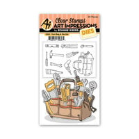 Art Impressions - Die and Clear Photopolymer Stamp Set - Tool Bag