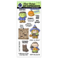 Art Impressions - Halloween - Die and Clear Photopolymer Stamp Set - Peek-A-Boo