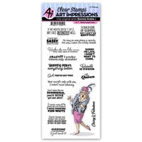 Art Impressions - Laugh Lines Collection - Clear Photopolymer Stamps - Sassy
