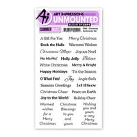 Art Impressions - Clear Photopolymer Stamps - Christmas Sentiments