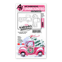 Art Impressions - Christmas - Watercolor Journals Collection - Clear Photopolymer Stamps - Little Trucks