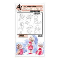 Art Impressions - Christmas - Watercolor Collection - Clear Photopolymer Stamps - Little Angels