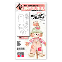 Art Impressions - Watercolor Journals Collection - Clear Photopolymer Stamps - Harvest Scarecrow