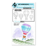 Art Impressions - Clear Photopolymer Stamps - Hot Air Balloon