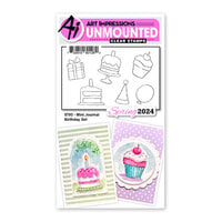 Art Impressions - Clear Photopolymer Stamps - Mini Journal Birthday
