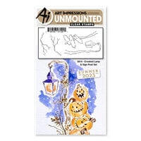 Art Impressions - Clear Photopolymer Stamps - Crooked Lamp and Sign Post