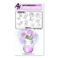 Art Impressions - Clings - Repositionable Unmounted Rubber Stamps - Rose