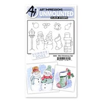 Art Impressions - Watercolor Journals Collection - Clear Photopolymer Stamps - Mini Christmas