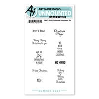 Art Impressions - Clear Photopolymer Stamps - Mini Christmas Sentiments