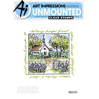 Art Impressions - Windows to the World Collection - Clear Photopolymer Stamps - Chapel