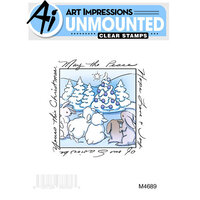 Art Impressions - Windows to the World Collection - Christmas - Clear Photopolymer Stamps - Savior Window
