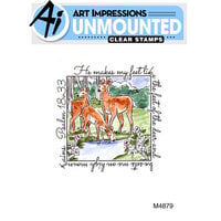 Art Impressions - Windows to the World Collection - Clear Photopolymer Stamps - Deer